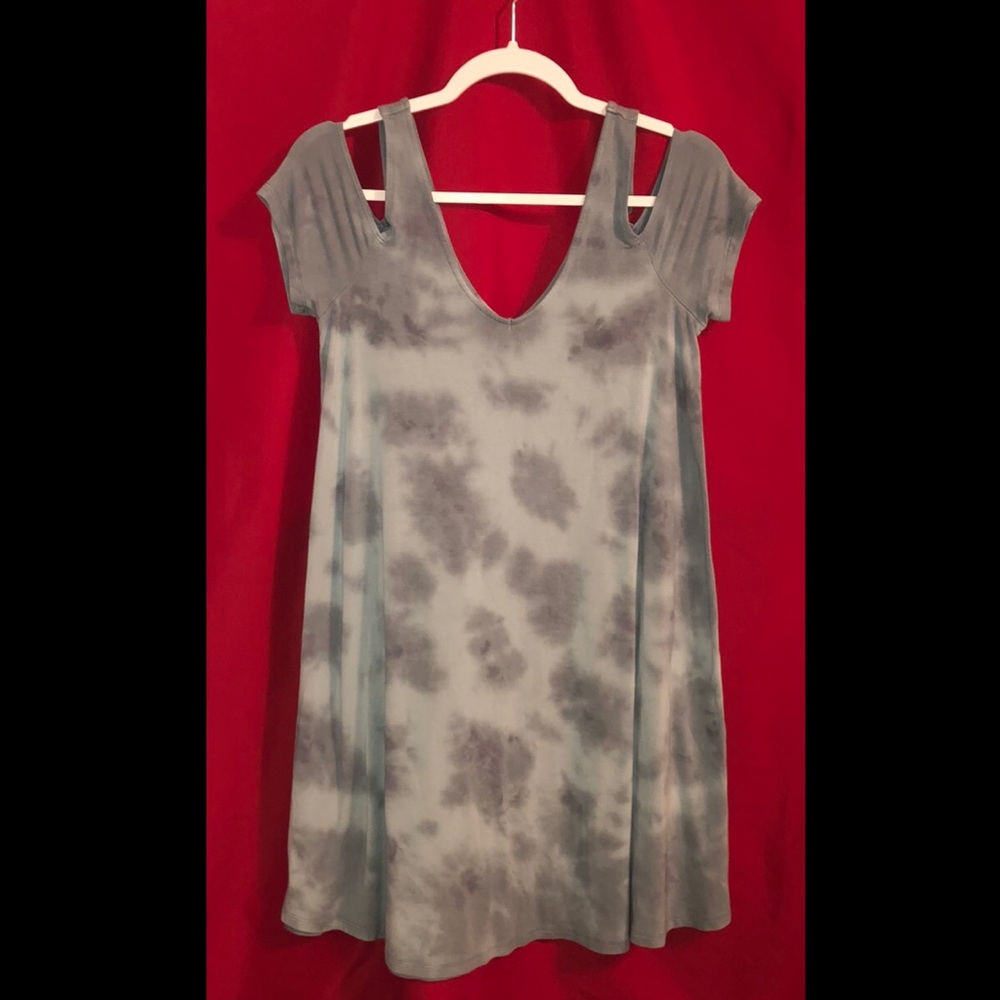 Blue tie dye dress